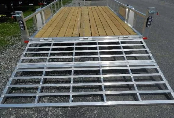 Sport Haven 7×12 Aluminum Utility Trailer – Bi-Fold Ramp Gate