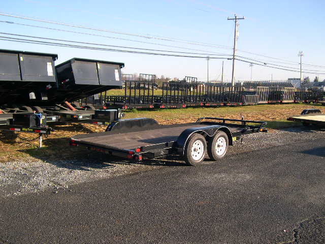 7 x 16 Open Car Trailer – Removable Fenders
