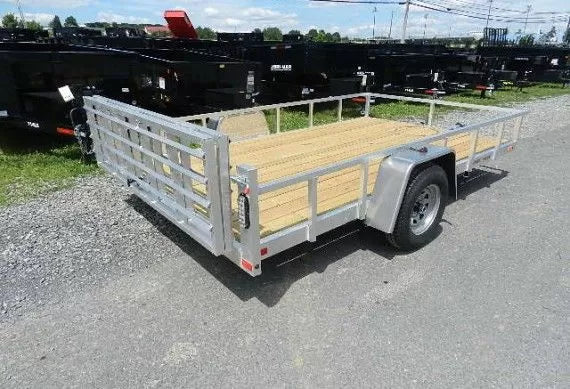 Sport Haven 7×12 Aluminum Utility Trailer – Bi-Fold Ramp Gate