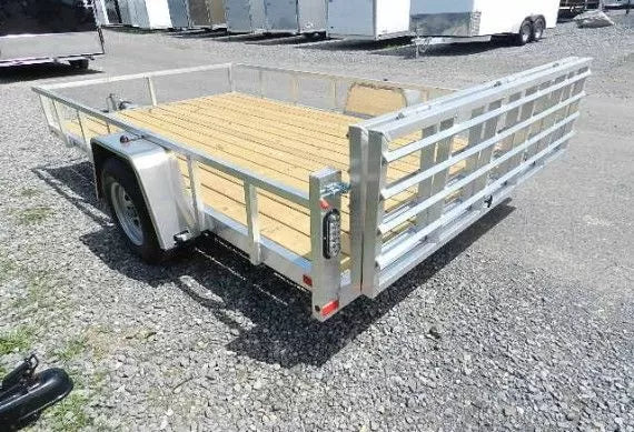 Sport Haven 7×12 Aluminum Utility Trailer – Bi-Fold Ramp Gate