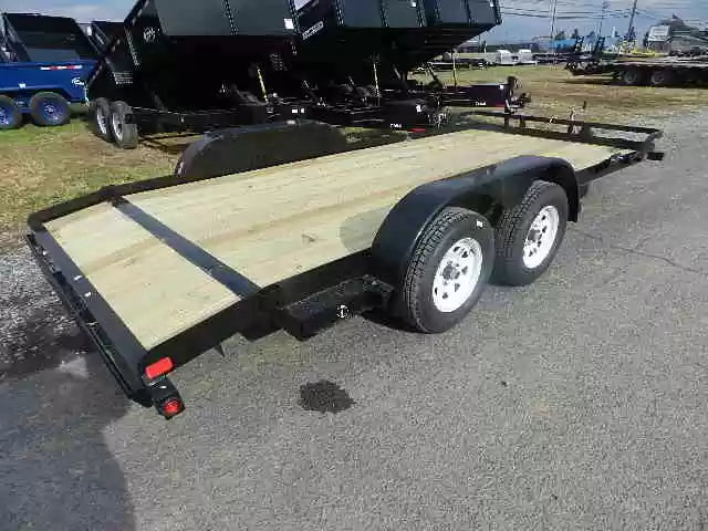 Big Tex 7 x 16 Wood Deck Car Trailer – Beavertail