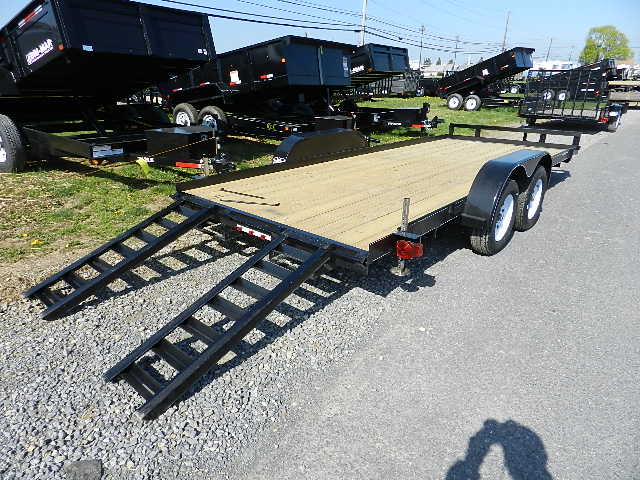 Carry-On 7 x 18 Open Car Trailer – Slide Out Ramps