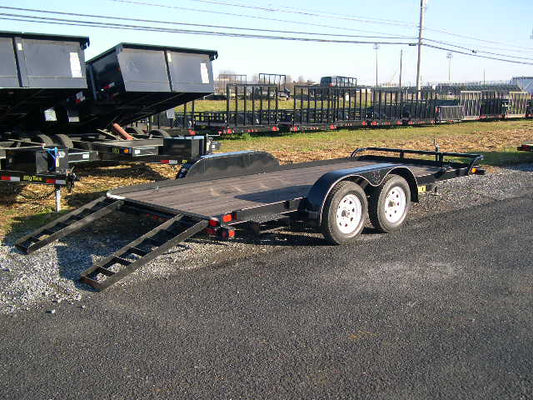 7 x 16 Open Car Trailer – Removable Fenders