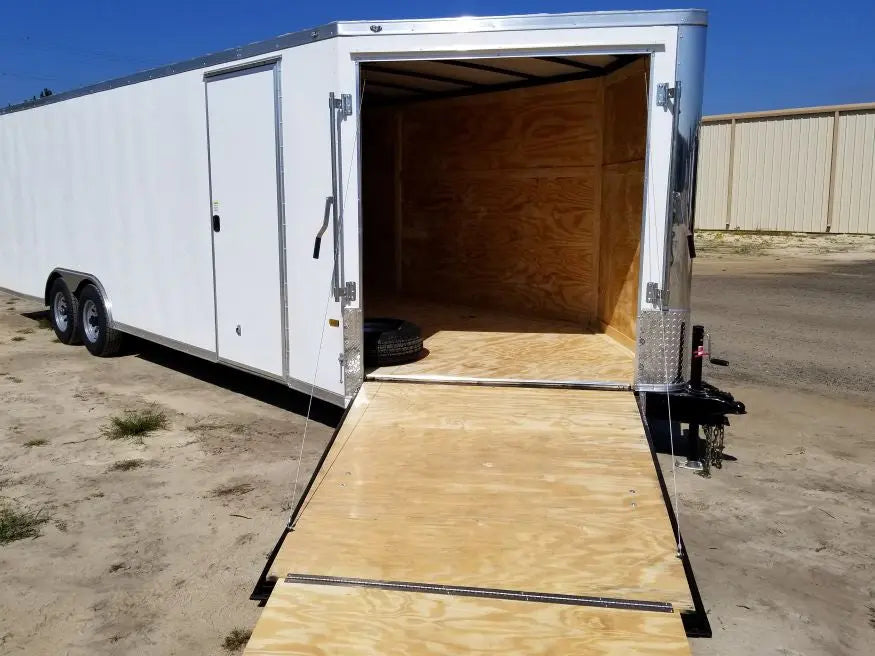6x12 White Enclosed Trailer – Dual Axle, Ramp Door, 5-Year Warranty