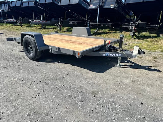 BWise 7 x 12 Equipment Trailer – Single Axle Tilt-Deck