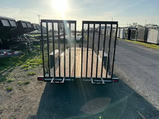 BWise 7 x 18 Equipment Trailer – Split Landscape Ramp