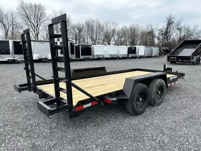 CAM Superline 7 x 16 Low Profile Equipment Trailer – Ladder Ramps